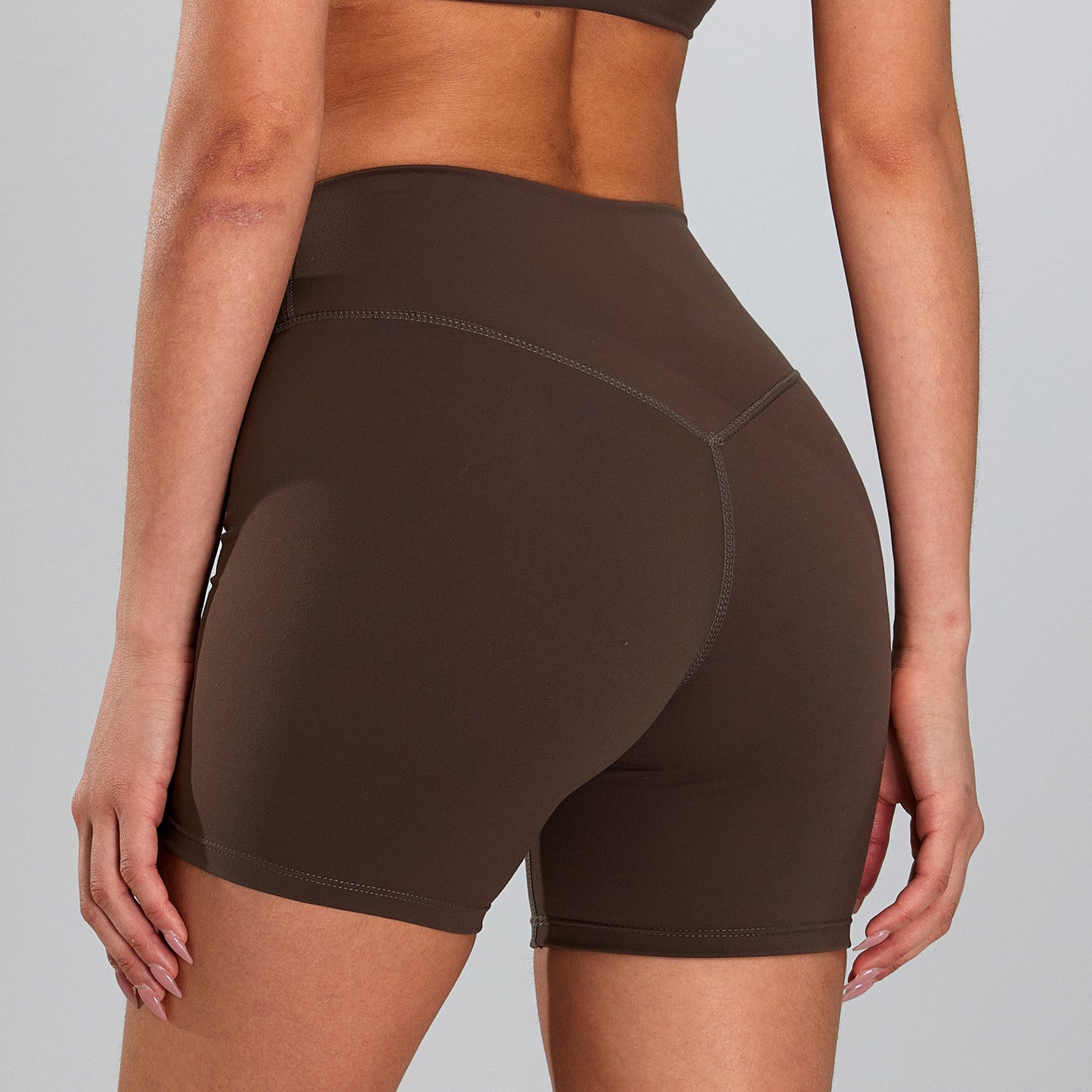 Nude Feel Quick-drying Breathable Yoga Shorts Belly Contracting Fitness Pants