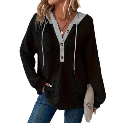 Long Sleeve Loose-fitting Hoodie Casual Long Sleeve Hooded