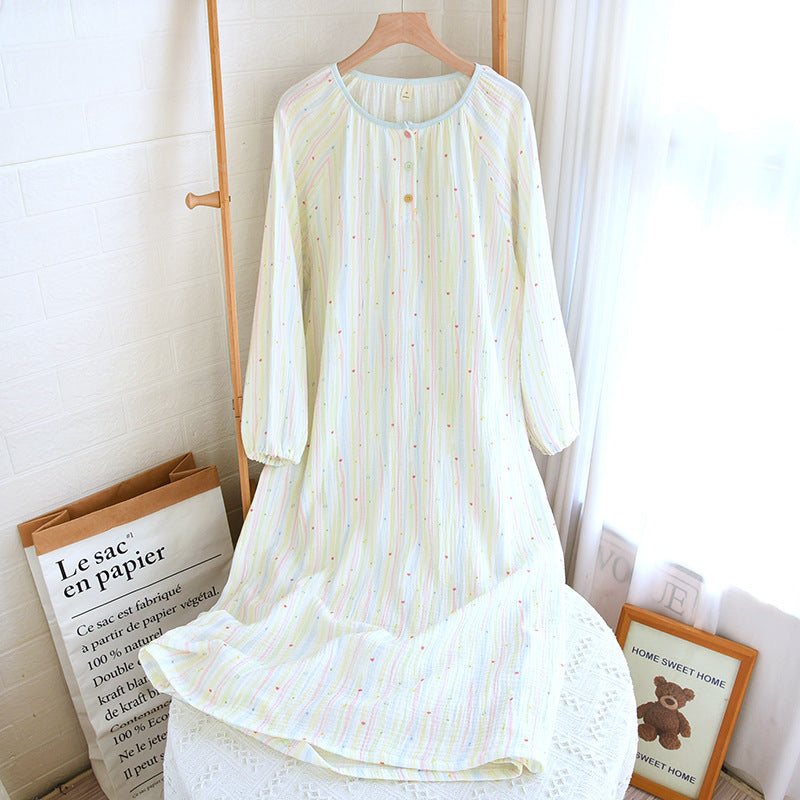 Cotton Yarn Sweet Cotton Candy Home Wear Long-sleeved Trousers Pajamas