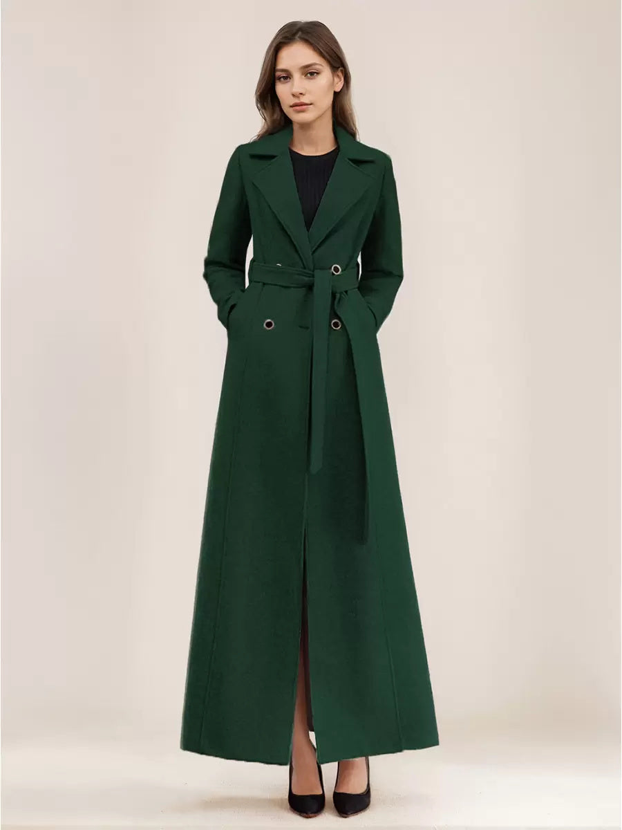 Woolen Double-breasted Elegant Cashmere Coat