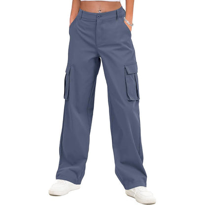 High Waist Street 6 Pockets Overalls Women