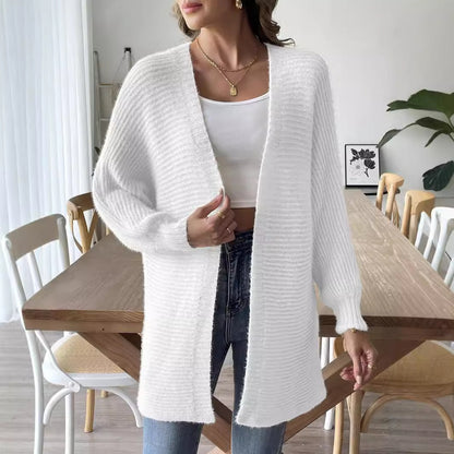 European And American Women's Clothing Autumn And Winter New Casual Woven Sweater Sweater Coat