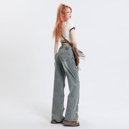 Women's Fashion Straight Wide Leg Long Pants