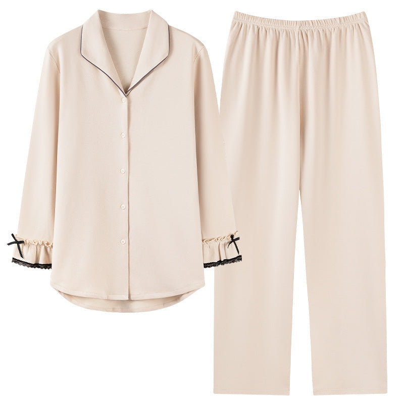 Women's Long-sleeved Trousers Cardigan Homewear Pajamas Suit