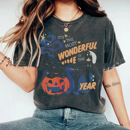 Halloween Printed Loose Round Neck Summer T-shirt