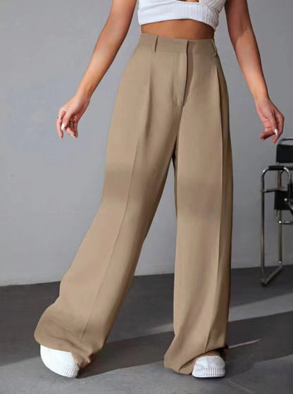 Wide Leg High Waist Slimming Loose Drooping Straight Mop Pants