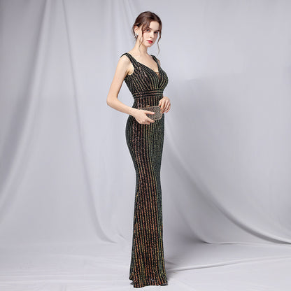 New Sequined Fishtail Long Dress