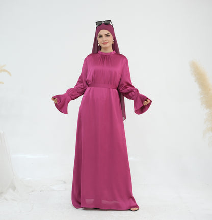European And American Dubai Elegant Satin Dress