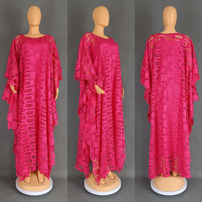 Bright Water Soluble Lace Robe Middle East Muslim Long Dress