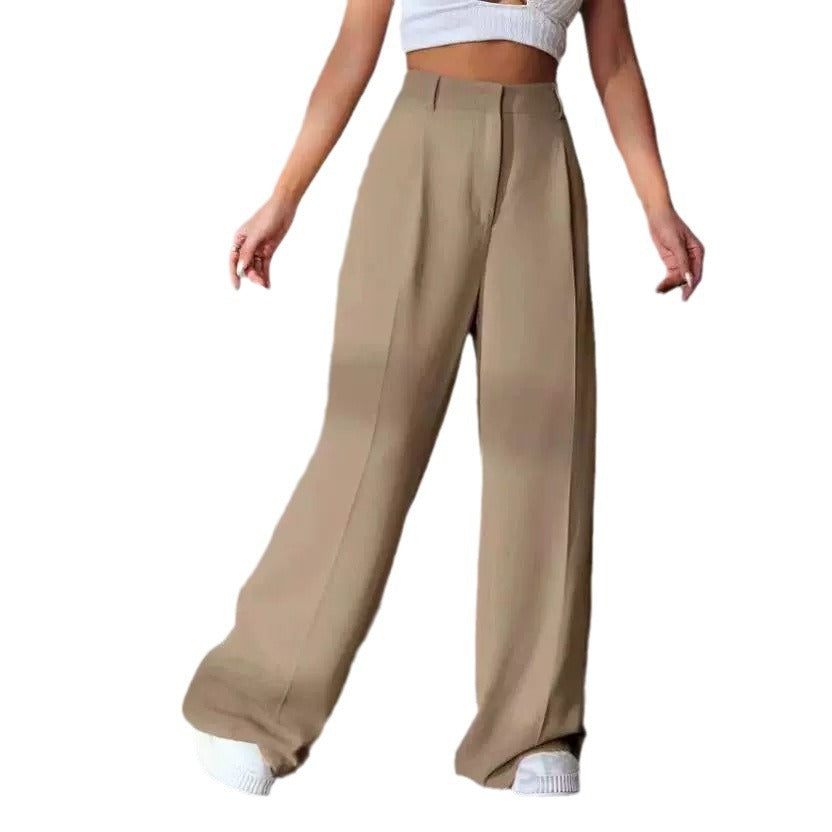 Wide Leg High Waist Slimming Loose Drooping Straight Mop Pants