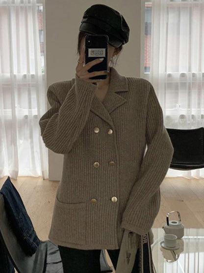 Fashion Knitted Cardigan Sweater Coat Women