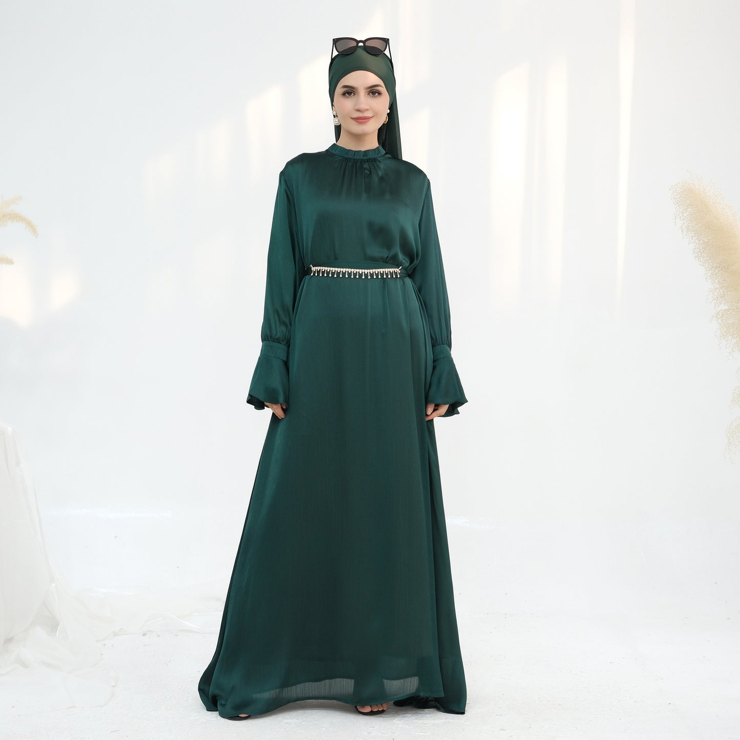 European And American Dubai Elegant Satin Dress