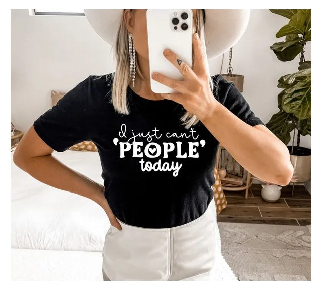 I Just Can't People Today T-shirt, Funny Introvert T-shirt, Introverted Gift, Anti-social Shirt, Introvert Shirts