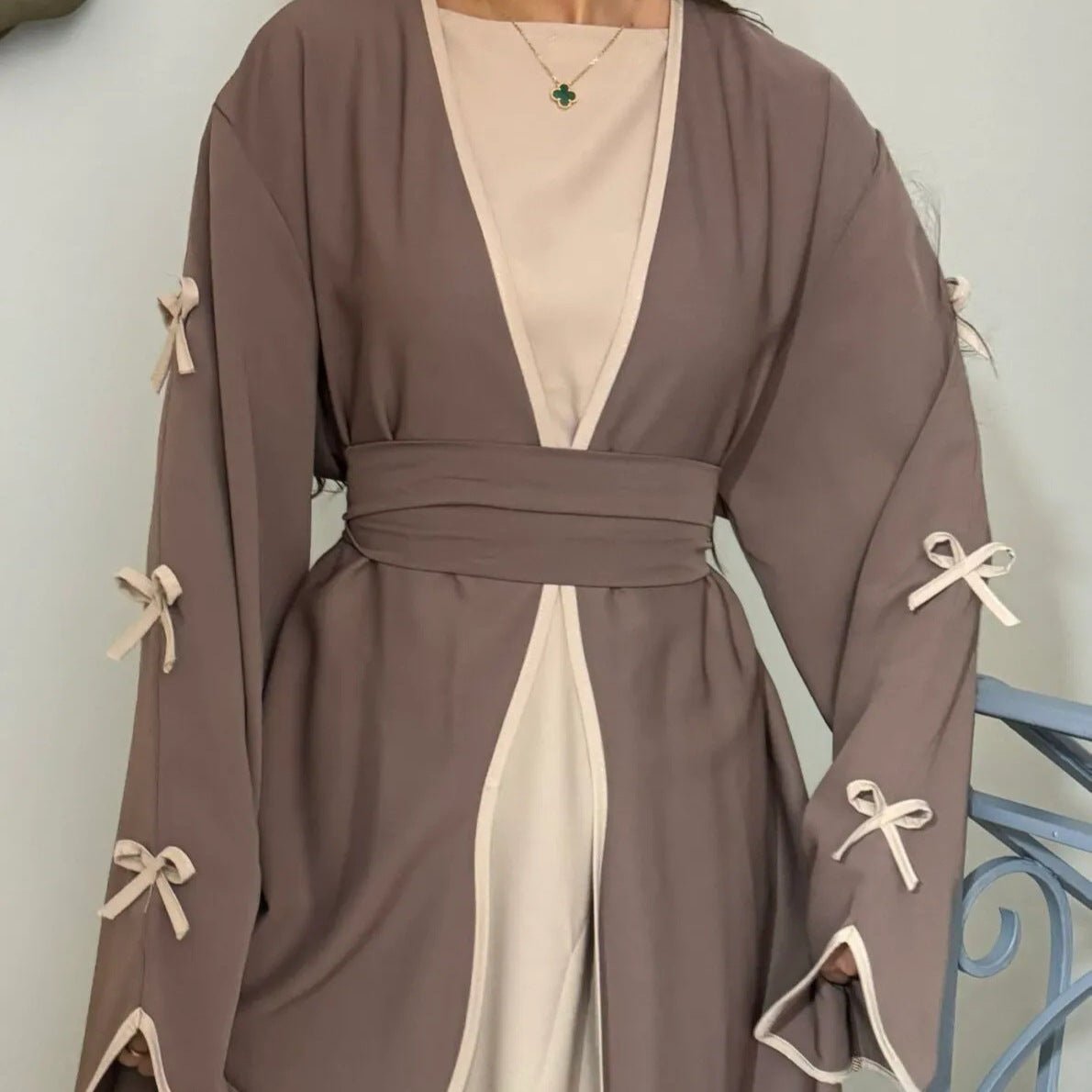 Middle East Dubai Pure Beauty Bow Robe Dress
