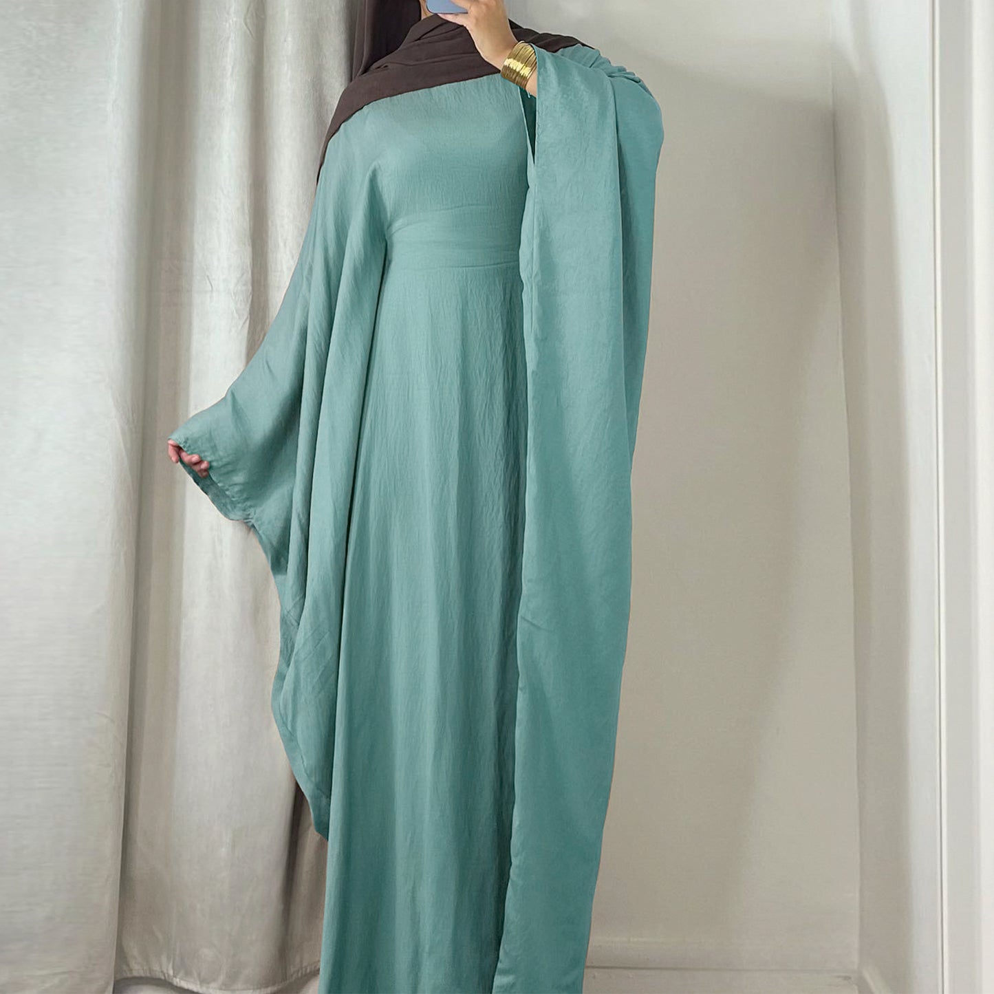Dubai Spring And Summer Party Party Waist-tight Batwing Sleeve Dress