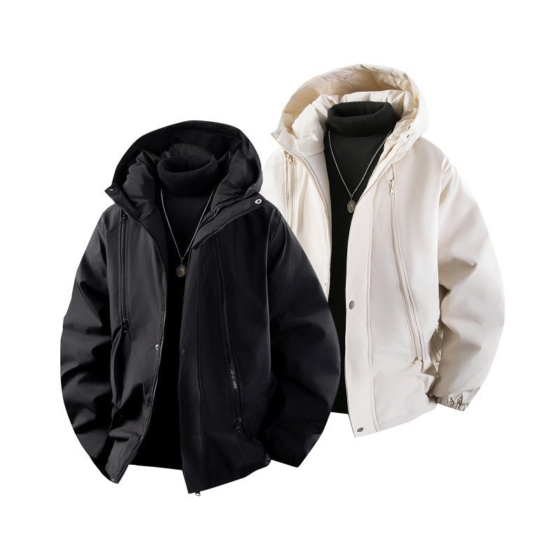New Thick Cotton Coat Men's Windproof