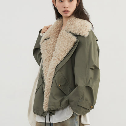 Women's New Retro Style Fur Collar Jacket