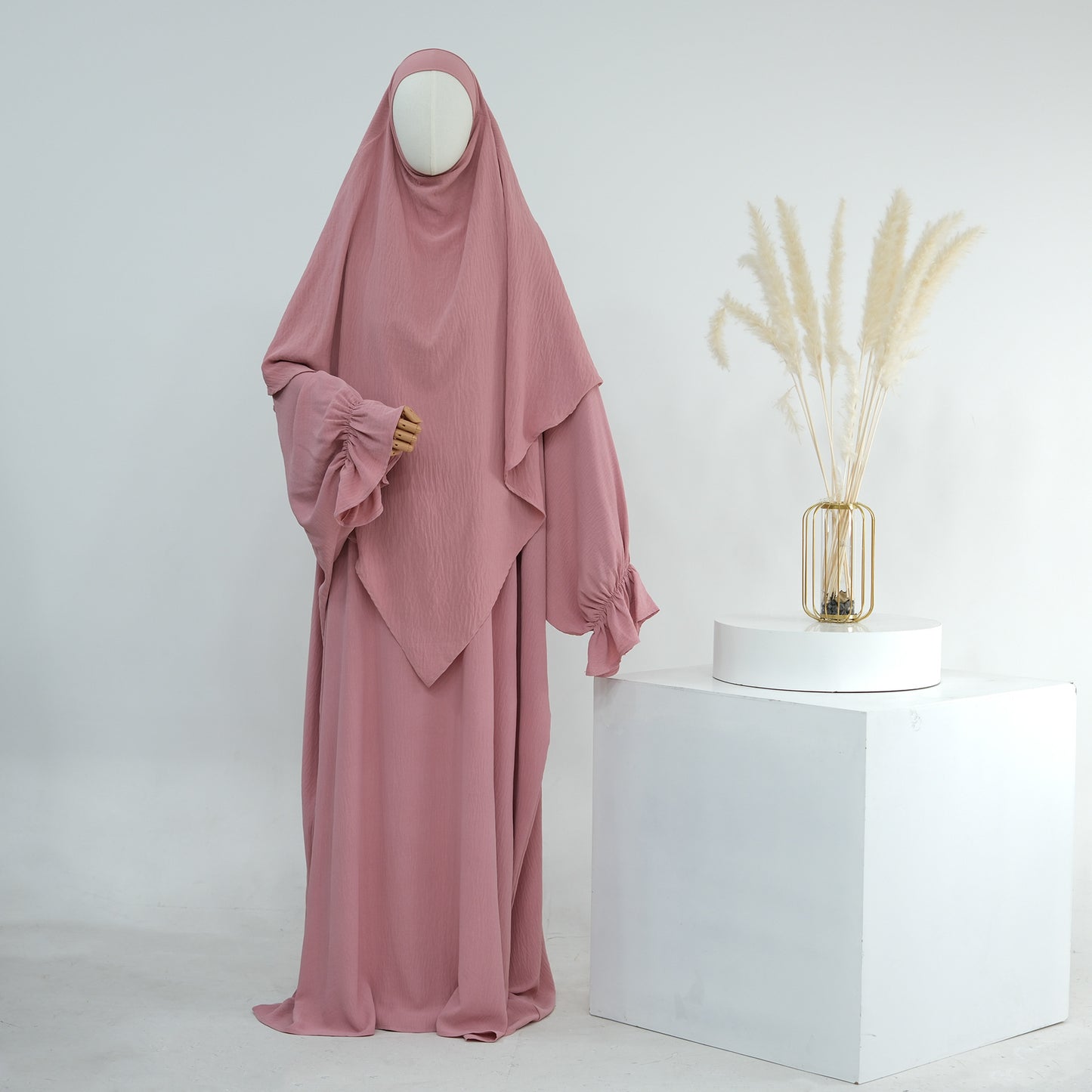 Middle East Dubai Turkey Solid Color Dress Leisure