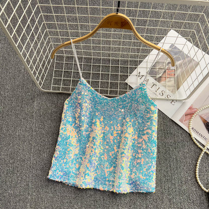 Women Wear Foreign Style Short Loose Sleeveless Tops