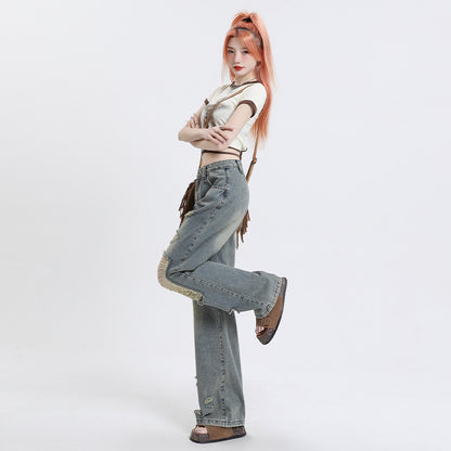 Women's Fashion Straight Wide Leg Long Pants