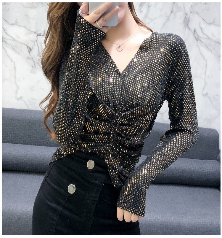 Blouse With Sparkly Silk Blouse