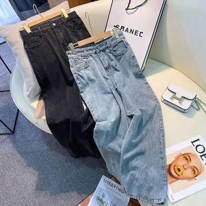 All-match High Waist Loose Outer Wear Trousers Straight Drooping Mop Pants