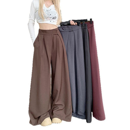 High Waist Drooping Loose Casual Mopping Suit Pants