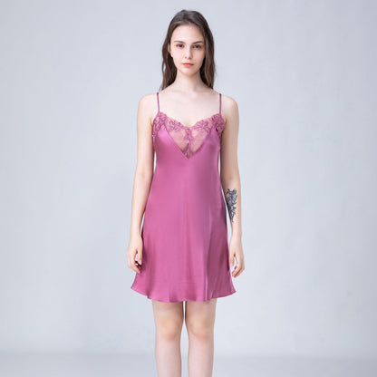 Sexy Silk Sleeveless Slip Nightdress