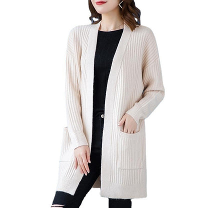 Loose Knitted Shawl Versatile Sweater Coat Women's