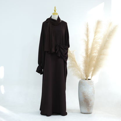 Middle East Dubai Turkey Solid Color Dress Leisure