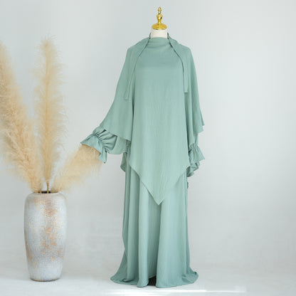 Middle East Dubai Turkey Solid Color Dress Leisure