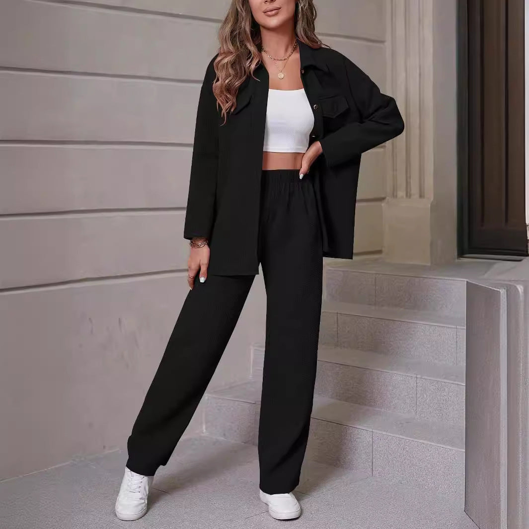 Trendy lapel cardigan suit – versatile outfit for any occasion. 