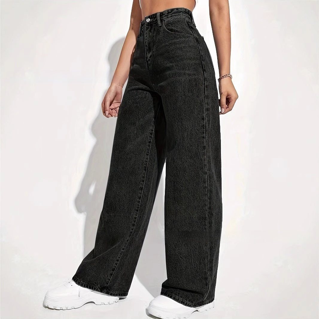 Loose Washed-out Jeans Retro Fashion Casual All-matching