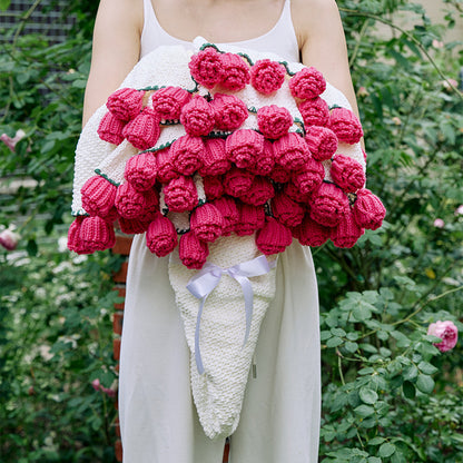 Hand Rose Blanket Into Bouquet Blanket Knitted Shawl