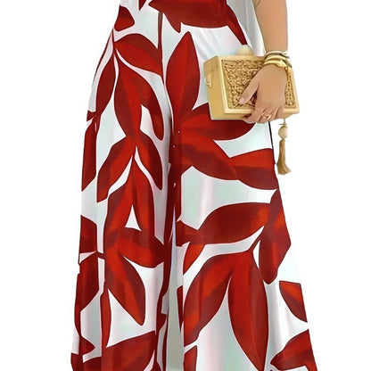 Printed High Waist Fashion Comfortable Wide-leg Pants