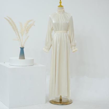 Turkey Dubai Exquisite Pure Color Tied Dress