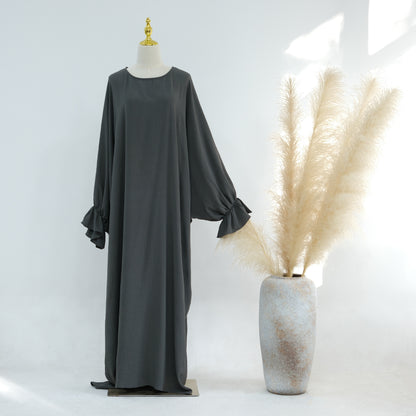 Middle East Dubai Turkey Solid Color Dress Leisure