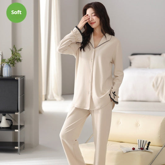 Women's Long-sleeved Trousers Cardigan Homewear Pajamas Suit